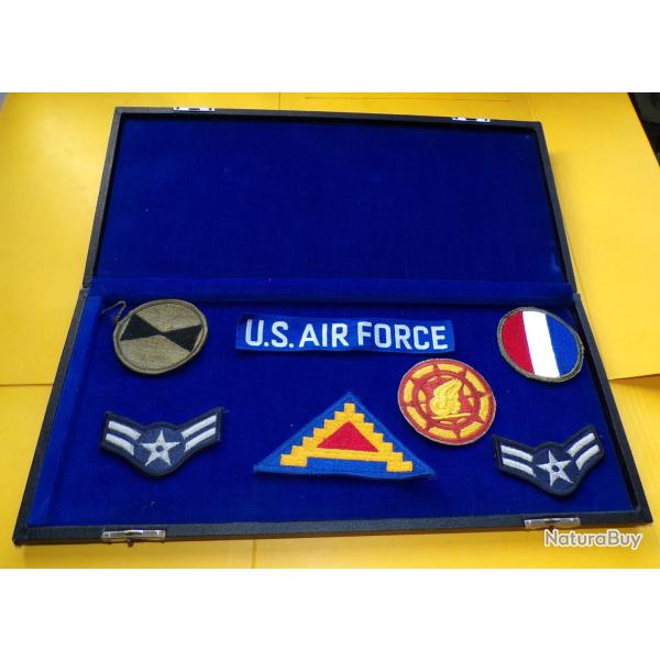 ARMEE AMERICAINE U.S : LOT DE TISSU AMERICAIN DANS UN COFFRET U.S.C.E� , IDEAL POUR PRESENTATION MED