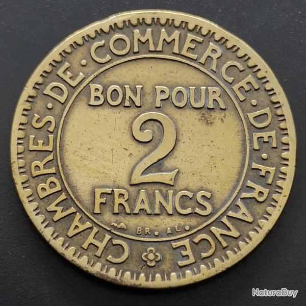 Monnaie France - 1921 - 2 francs Chambres de commerce (Grade : TTB) - Ref N457