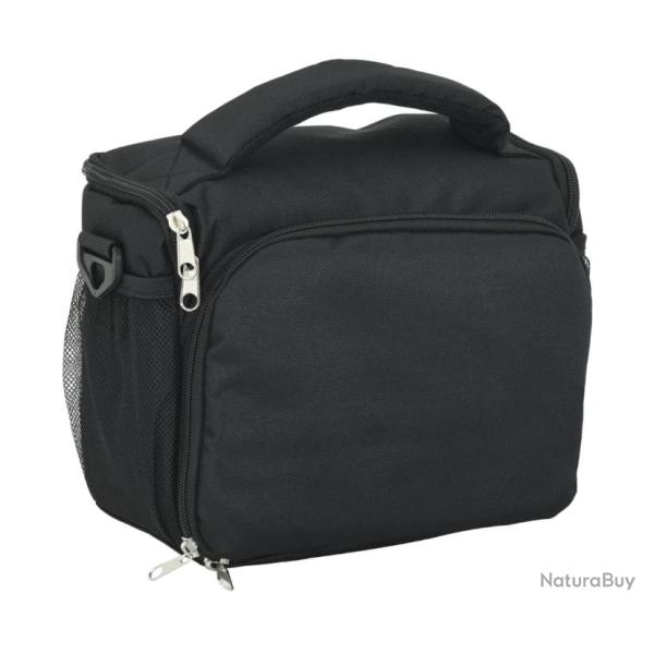 Sac appareil photo noir 26x16x19 cm tissu Oxford 600D PVC impermable pratique rangement