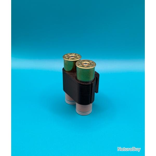 Porte-cartouches x2 calibre 12 (clip ceinture / rapide d'acc�s)