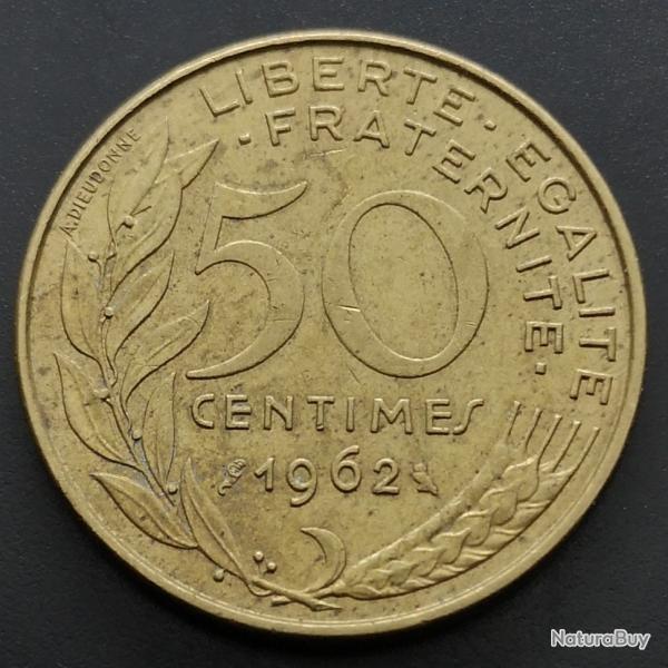 Monnaie France - 1962 3 plis - 50 centimes Marianne (Grade : TB) - Ref N0332