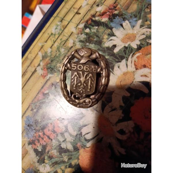 Insigne 506 me rgiment de chars de combat