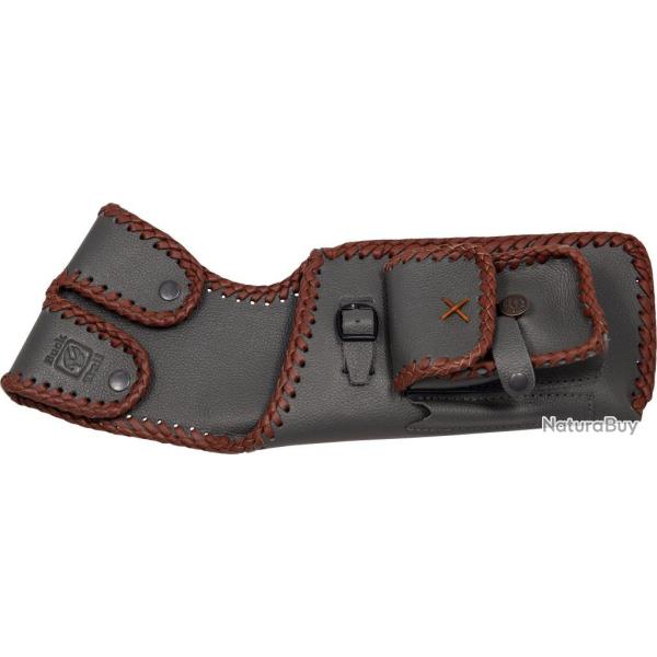 BUCK TRAIL - Carquois Tradi. AZTEC�Cuir DROITIER (RH) GRAY-BROWN