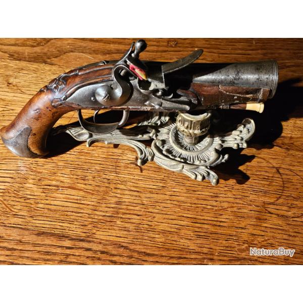 Pistolet " tromblon " � silex