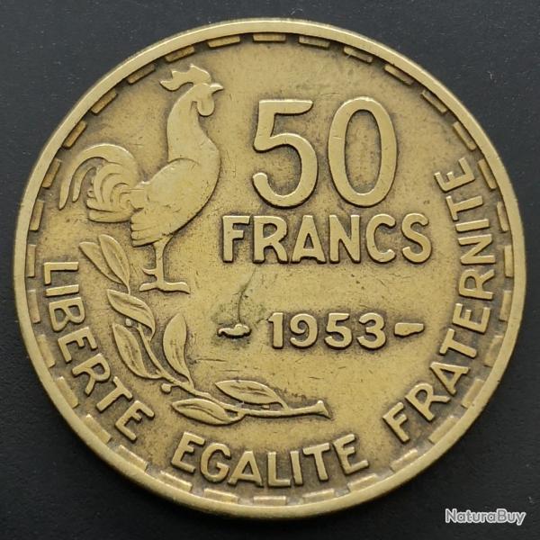 Monnaie France - 1953 - 50 francs Guiraud (Grade : TTB) - Ref N0356