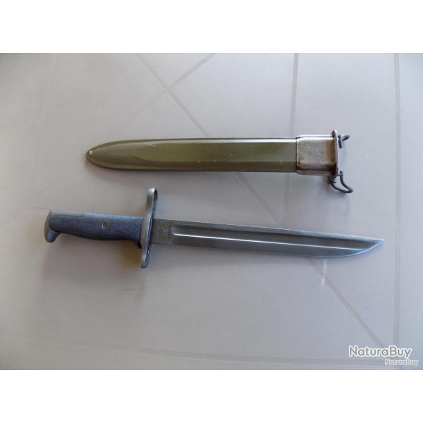 Ba�onnette am�ricaine Mod�le 1905-E1 fabricant S.A. 1908 coupe bowie.