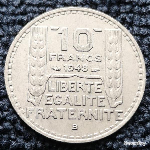 Monnaie France - 1948 B - 10 francs Turin petite t�te (Grade : TTB) - ref N0712