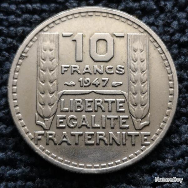 Monnaie France - 1947 - 10 francs Turin petite t�te (Grade : SUP) - ref N0098