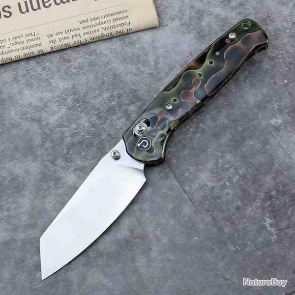 Couteau Defcon Artifact Blk/Copper Lame Acier 14C28N Plaquettes Rsine Axis Lock TD024BKCP