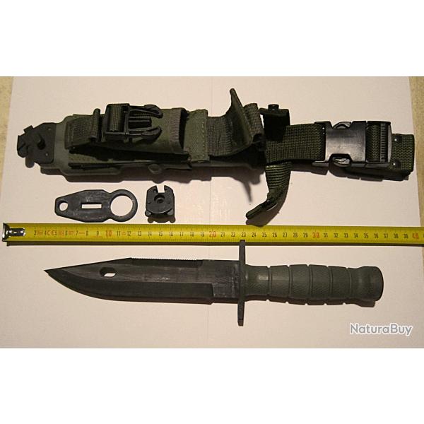 Tr�s rare en France, kit conversion couteau de combat en baionnette , M9  ( no copy chinoise))