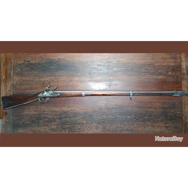 Fusil � silex de type 1777 corrig� AN 9 - infanterie 152 cm - Mutzig 1810 - cal 17.5mm - TBE