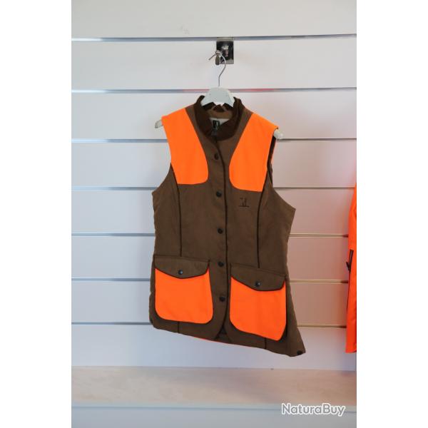 Wahoo Percussion Gilet Rambouillet Femme Marron/Orange