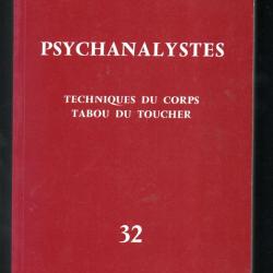 psychanalystes techniques du corps tabou du toucher