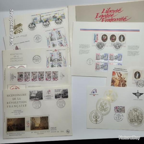 souvenirs philatliques du bicentenaire sur la rvolution franaise, 1989  dont la poste aux armes