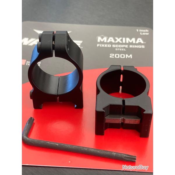Colliers bas fixes Warne Maxima 200M diam�tre 25,4mm