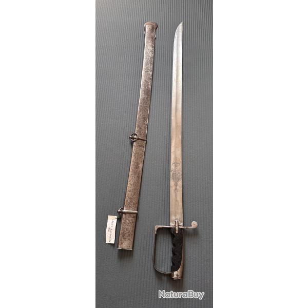 Sabre ancien XIX sicle - lame grave - aigle bicphale