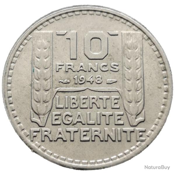 Monnaie France - 1948 - 10 francs Turin petite t�te (Grade : TB) - ref N0006