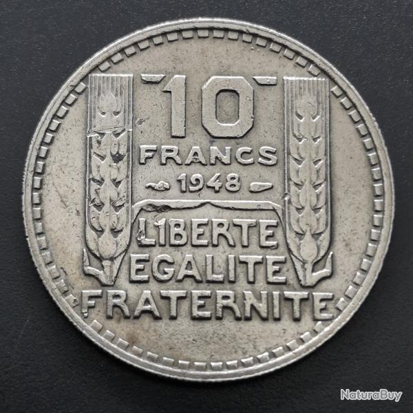 Monnaie France - 1948 - 10 francs Turin petite t�te (Grade : AB) - ref N0242