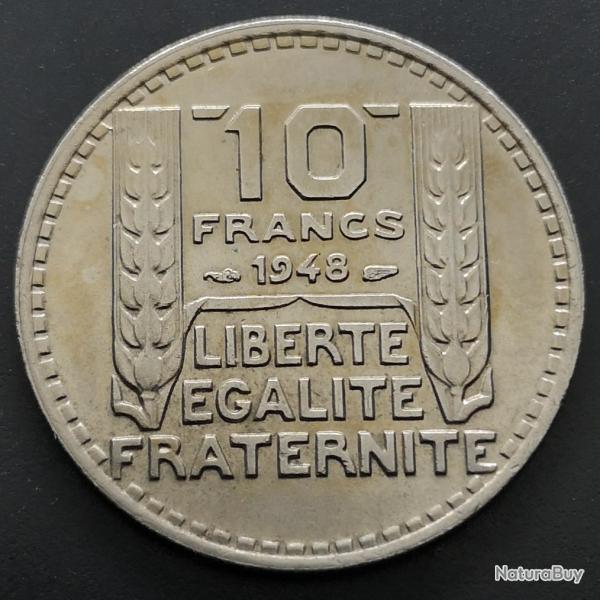 Monnaie France - 1948 - 10 francs Turin petite t�te (Grade : TTB) - ref N0393