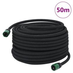 Tuyau d'arrosage de jardin noir 0,6" 50 m caoutchouc