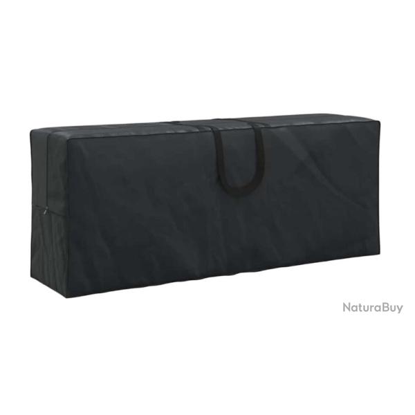 Sac de stockage extrieur noir 125x32x50 cm tissu Oxford 420D impermable rangement jardin