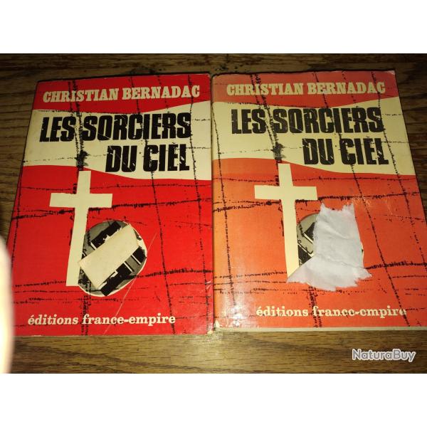 2 livres les sorciers du ciel de Christian bernadac
