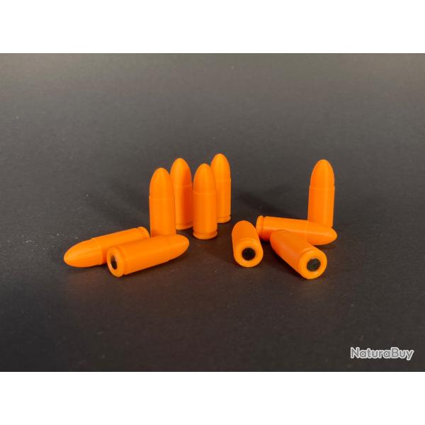 X10 cartouches inertes 9�19 mm Avec amortisseur