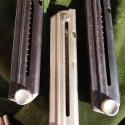 Chargeurs fond aluminium bronz&eacute; ou blanc &eacute;poque seconde guerre mondiale pour P 08