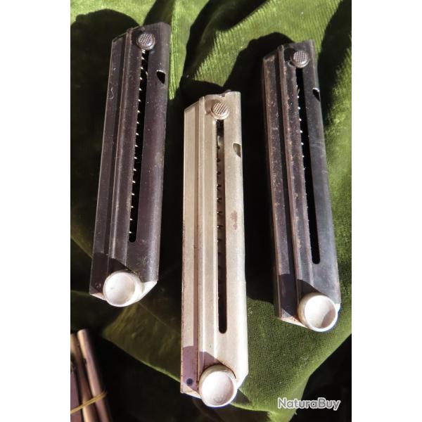 Chargeurs fond aluminium bronz� ou blanc �poque seconde guerre mondiale pour P 08