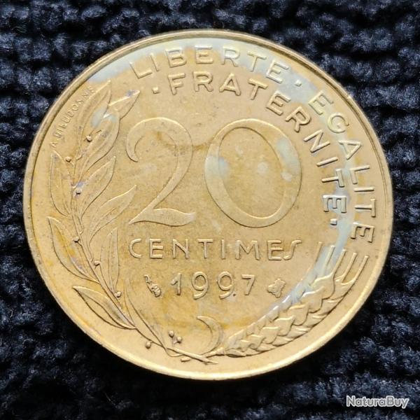 Monnaie France - 1997 - 20 centimes Marianne Cupro (Grade : AB) - N0751