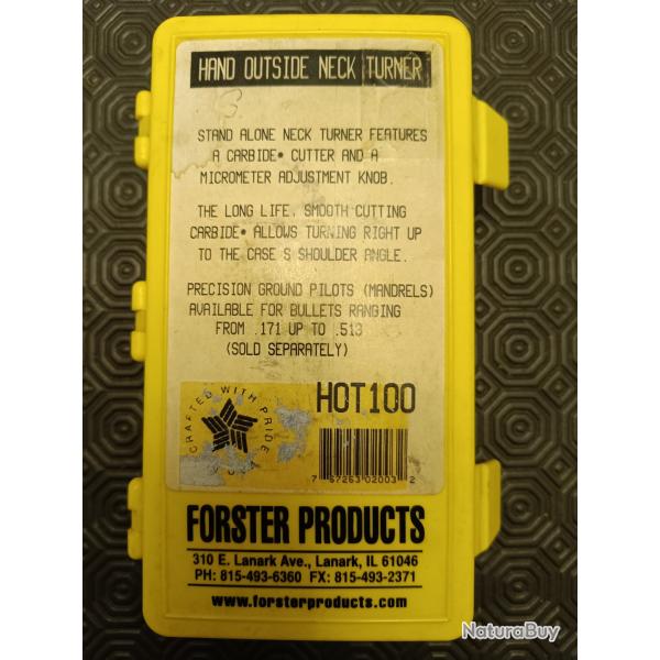 Outil tournage collets forster calibre 243