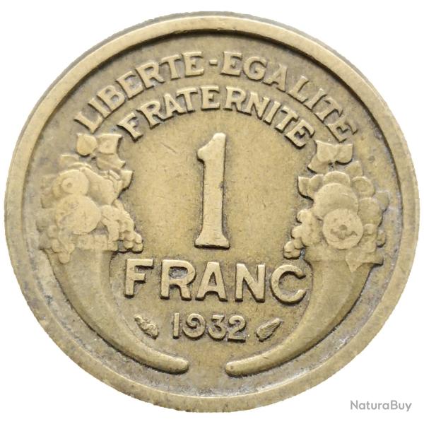 Monnaie France - 1932 - 1 franc Morlon Cupro-aluminium (Grade : AB) -Ref N0017