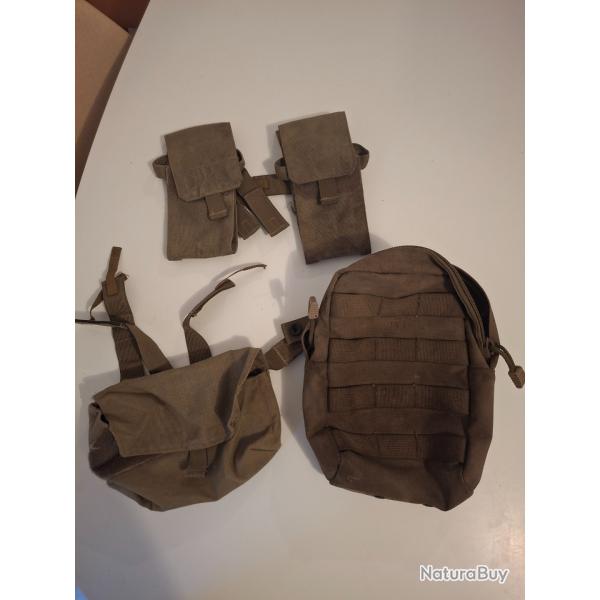 Lot pochettes de gilet tactique