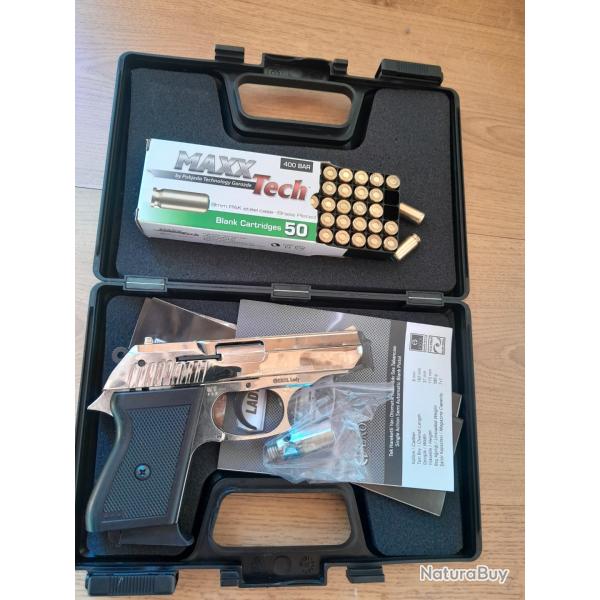 Pack Pistolet  blanc auto Lady Ekol Chrom.