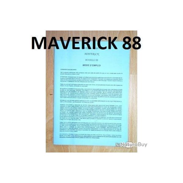 copie mode d'emploi complet fusil MAVERICK 88 en FRANCAIS - VENDU PAR JEPERCUTE (a4056)