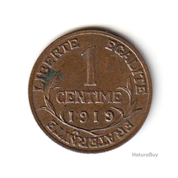 Monnaie  France 1 centime Daniel-Dupuis 1919