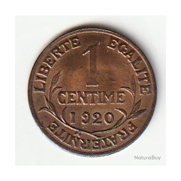 Monnaie  France 1 centime Daniel-Dupuis 1920