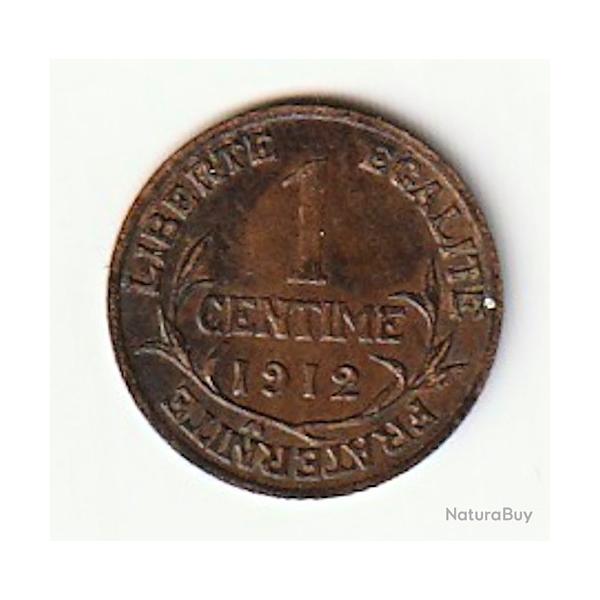 Monnaie  France 1 centime Daniel-Dupuis 1912