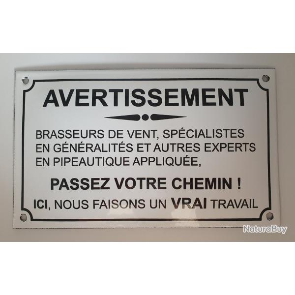 Plaque �maill�e humoristique.