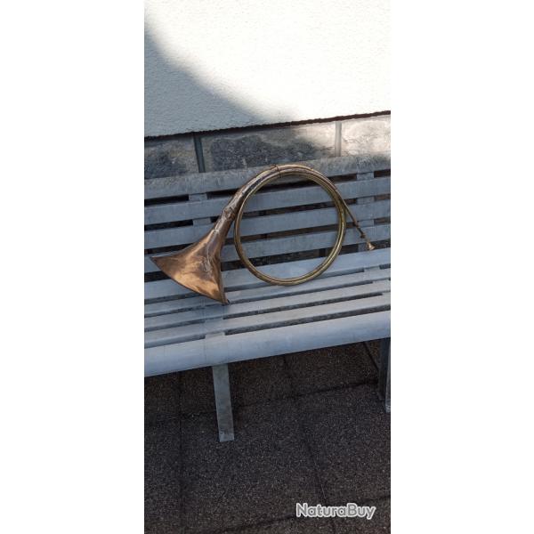 Core de chasse trompe de chasse 3 tours ancien