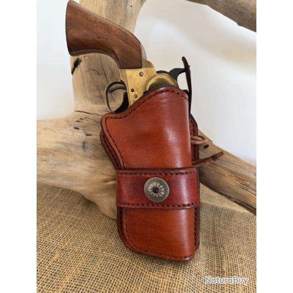 Holster en cuir pour revolvers de type Colt SAA 1873 ou r�plique. Droitier N�10