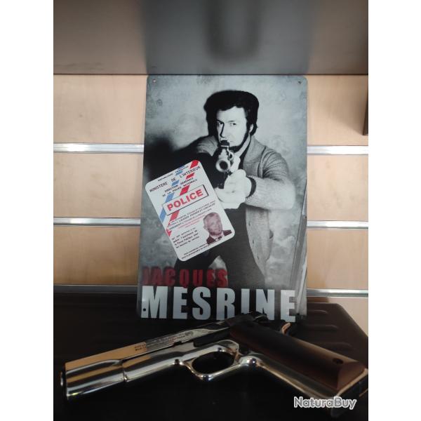 Plaque mtal plus carte de police msrine