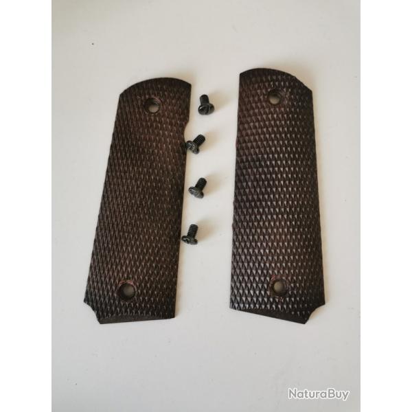 Plaquettes de poigne pistolet en plastique, avec 4 vis, pour COLT 1911