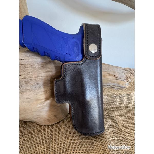 Etui en cuir pour glock 17 droitier N 18