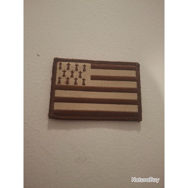 Patch drapeau breton breizh marron.