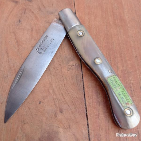 Couteau Rgional L AURILLAC COLLAS MDAILLE D ARGENT Manche en Corne