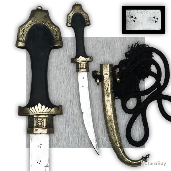 RARE & BEAU SABRE COURT KANDJAR / KHANDJAR / KINDJAL / KINJAL JAMBYA KOUMIA XIX ORIGINAL N�2