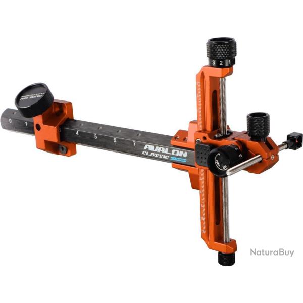 AVALON - Viseur CLASSIC CARBON DROITIER (RH) NOIR ET ORANGE