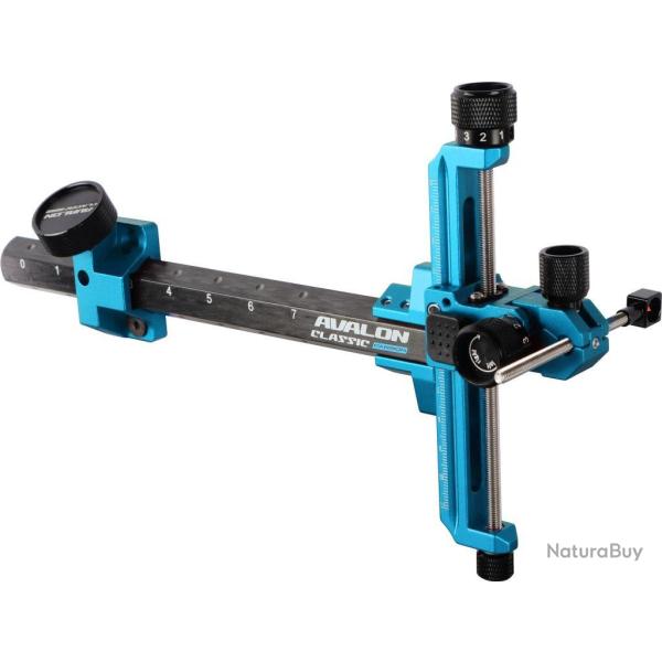 AVALON - Viseur CLASSIC CARBON DROITIER (RH) NOIR ET TURQUOISE