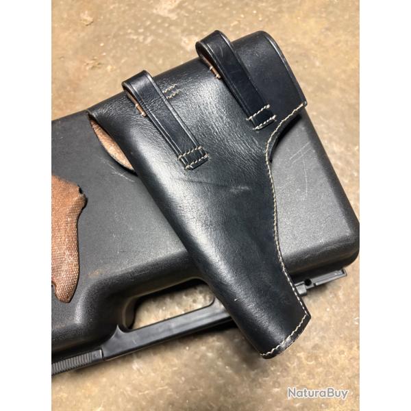 Etuit cuir noir pour luger p08